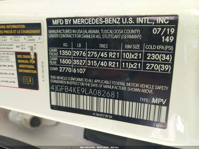 2020 MERCEDES-BENZ GLE 350 4MATIC 9
