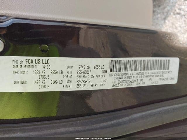 2019 DODGE GRAND CARAVAN SXT 9
