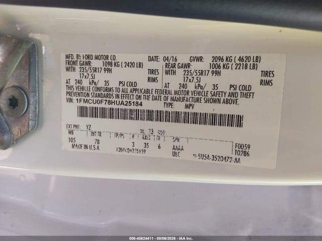 2017 FORD ESCAPE S 9