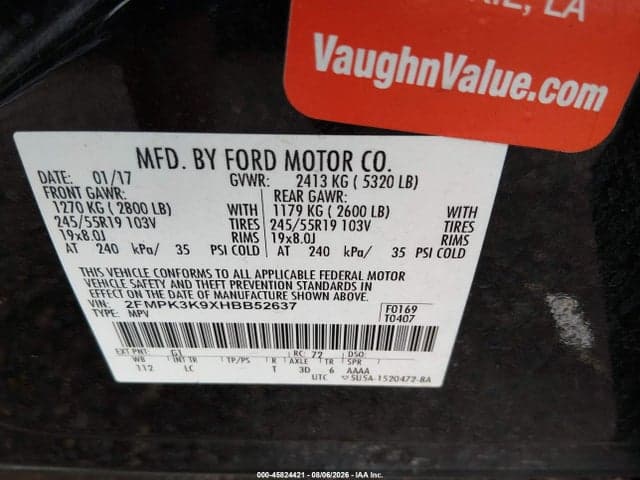 2017 FORD EDGE TITANIUM 9