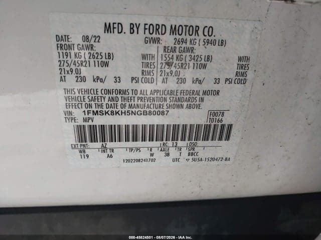 2022 FORD EXPLORER ST-LINE 9