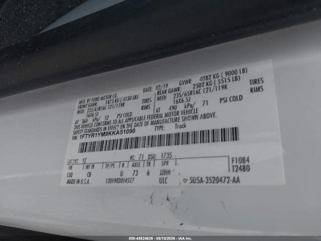 2019 FORD TRANSIT-250 4