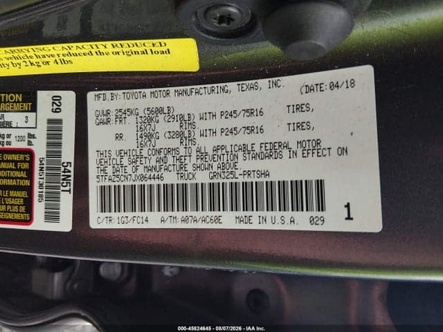2018 TOYOTA TACOMA SR5 V6 9