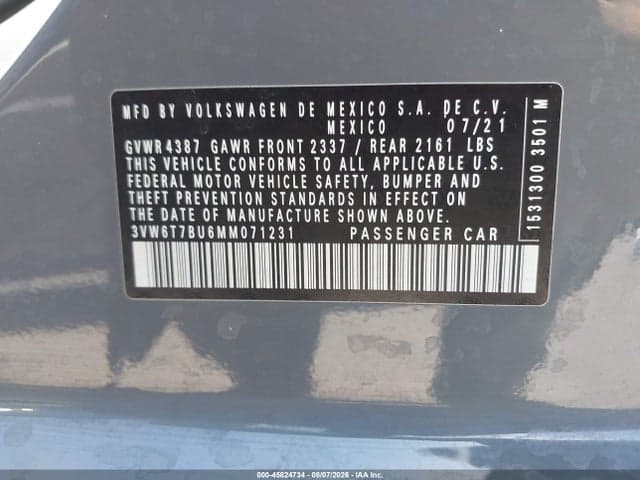 2021 VOLKSWAGEN JETTA GLI 2.0T AUTOBAHN/2.0T S 9