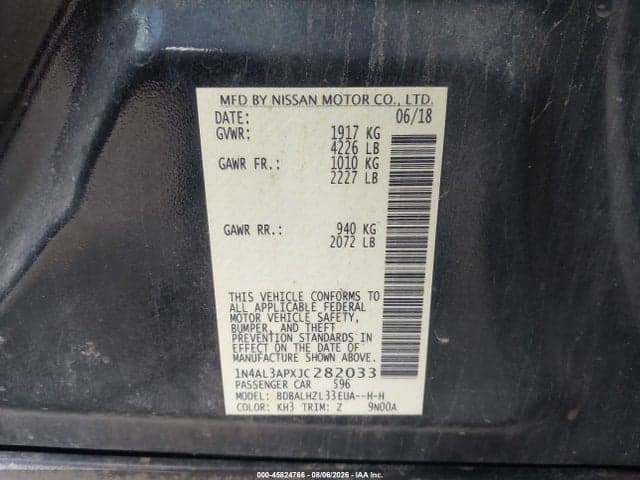 2018 NISSAN ALTIMA 2.5 SR 9