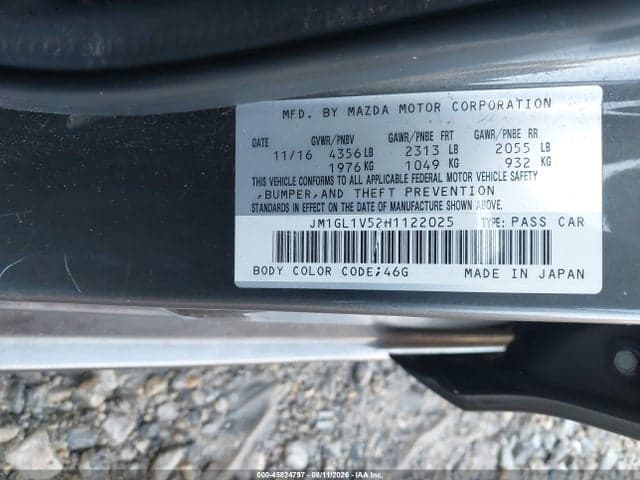 2017 MAZDA MAZDA6 TOURING 9
