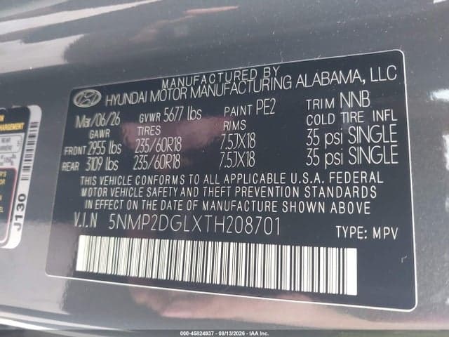 2026 HYUNDAI SANTA FE SEL 9