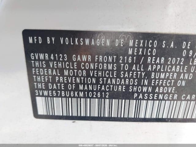 2019 VOLKSWAGEN JETTA 1.4T SEL 9