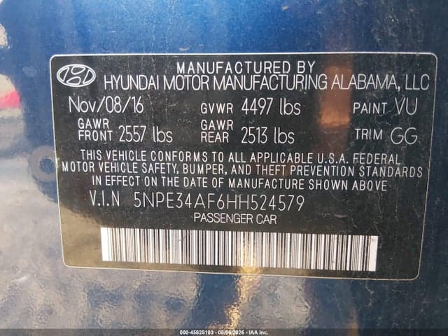 2017 HYUNDAI SONATA SPORT 9