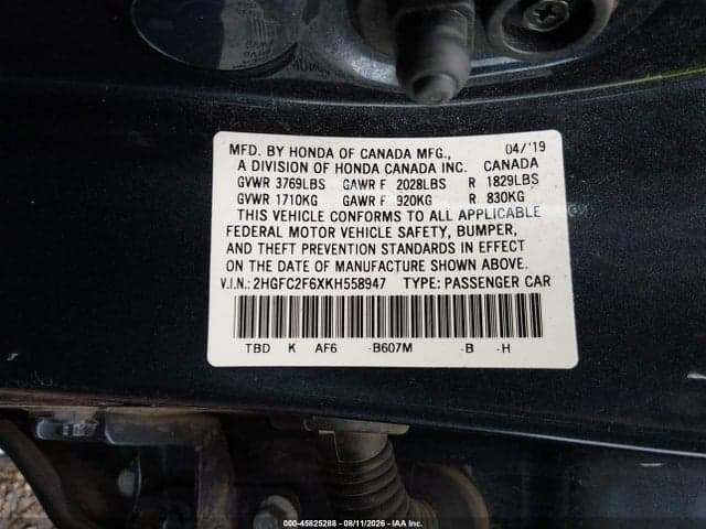 2019 HONDA CIVIC LX 9