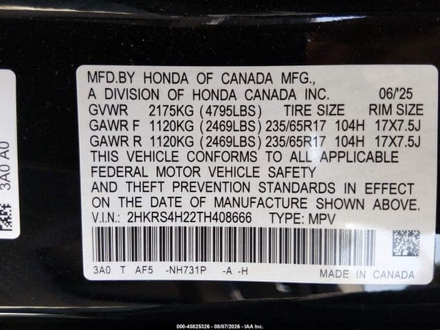 2026 HONDA CR-V LX AWD 9