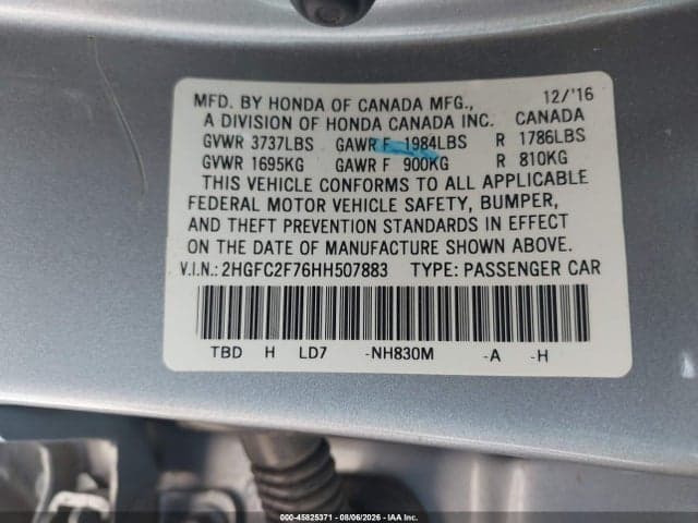 2017 HONDA CIVIC EX 9