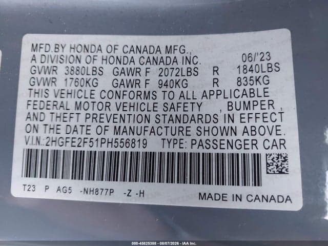 2023 HONDA CIVIC SPORT 9
