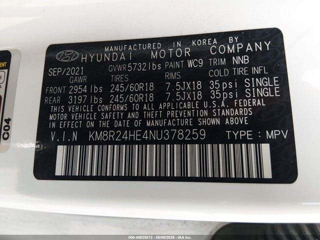 2022 HYUNDAI PALISADE SEL 9