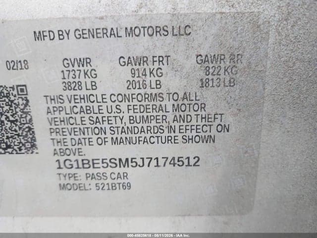 2018 CHEVROLET CRUZE LT AUTO 9