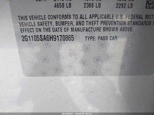 2017 CHEVROLET IMPALA 1LT 9