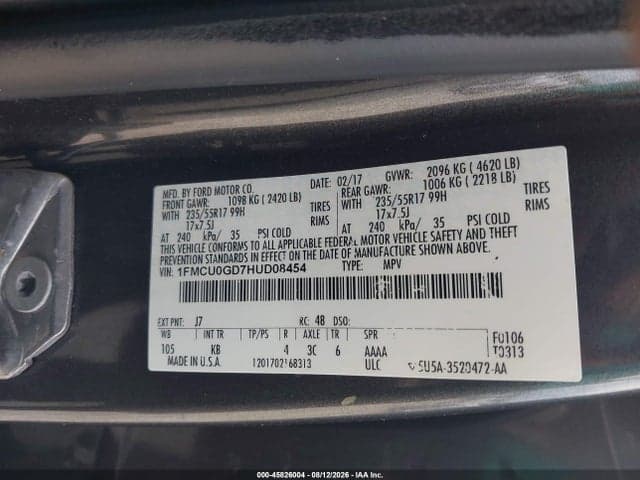 2017 FORD ESCAPE SE 9
