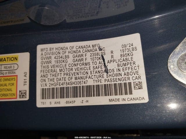 2025 HONDA CIVIC HYBRID SPORT/SPORT TOURING 9