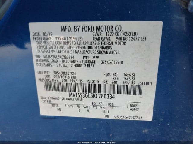 2019 FORD ECOSPORT SE 9