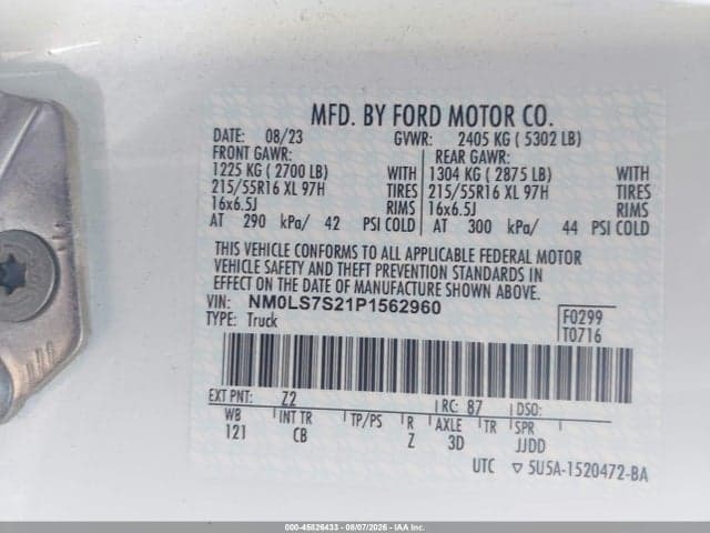 2023 FORD TRANSIT CONNECT XL 9