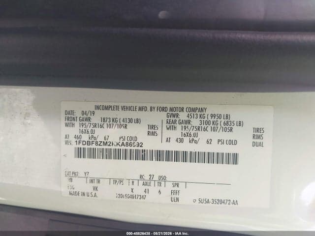 2019 FORD TRANSIT-350 CAB 9