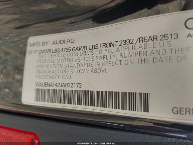2018 AUDI A4 2.0T PREMIUM/2.0T TECH PREMIUM 9