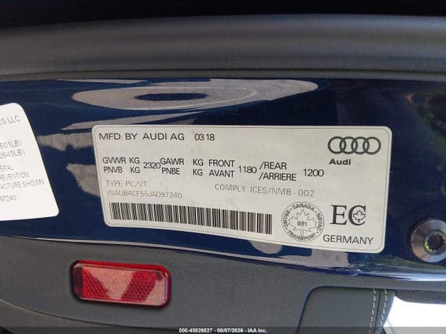 2018 AUDI S5 3.0T PREMIUM PLUS 9