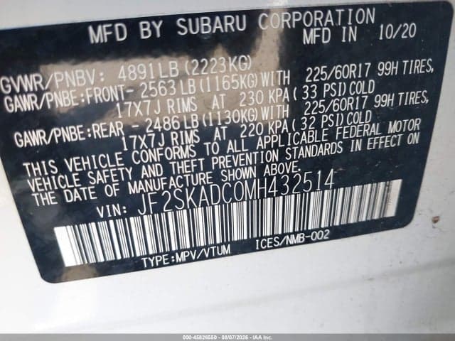 2021 SUBARU FORESTER 9