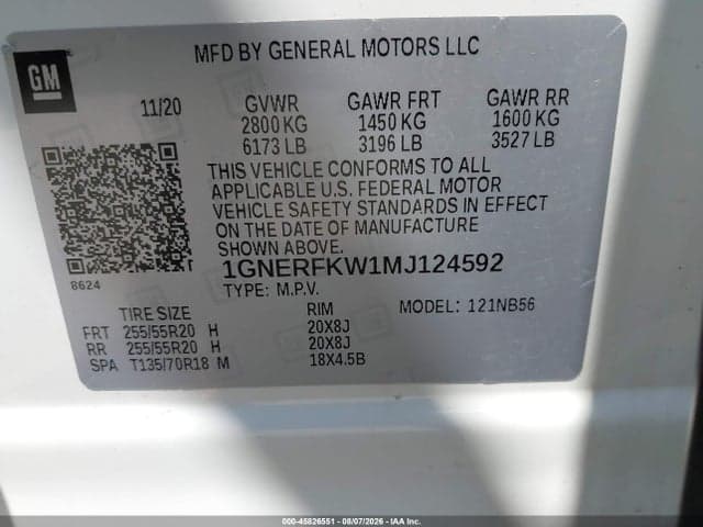 2021 CHEVROLET TRAVERSE FWD LS 9