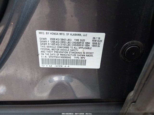 2019 HONDA PILOT EX-L 9