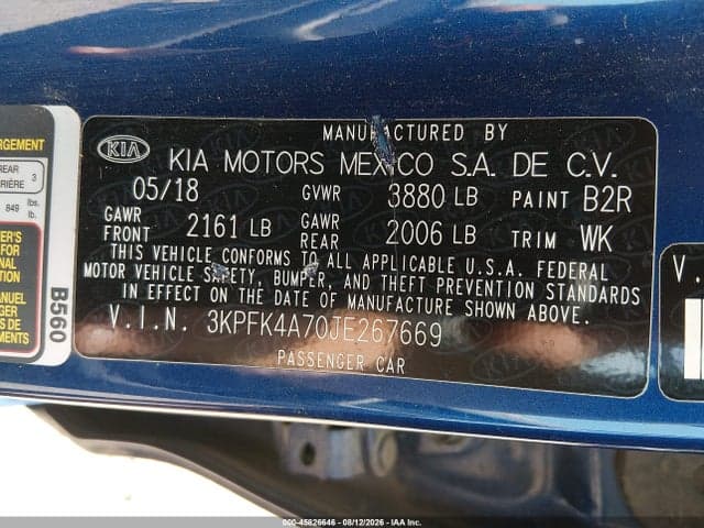 2018 KIA FORTE LX 9