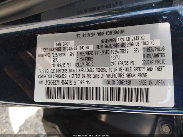 2021 MAZDA CX-5 GRAND TOURING 9