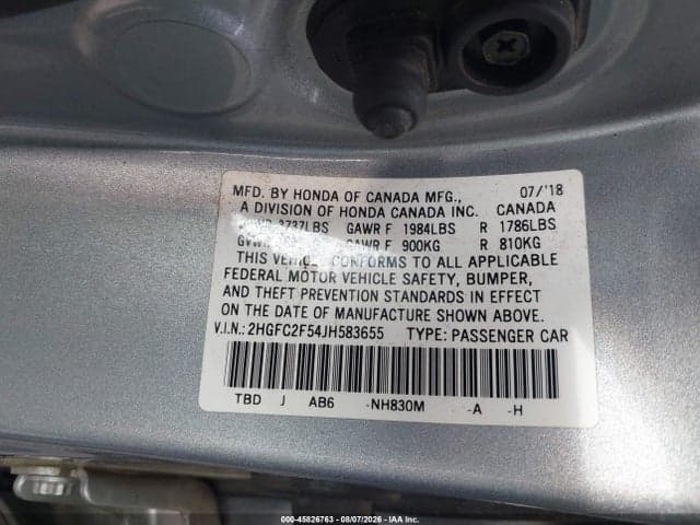 2018 HONDA CIVIC LX 9