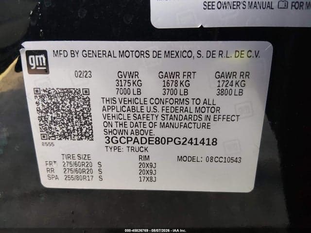 2023 CHEVROLET SILVERADO 1500 2WD SHORT BED RST 9