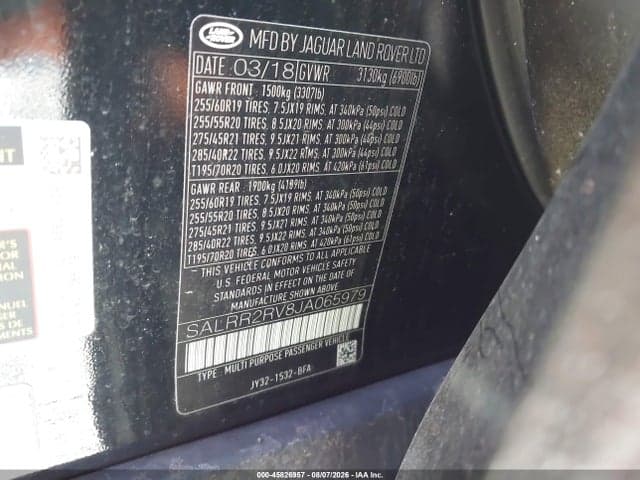 2018 LAND ROVER DISCOVERY HSE 9