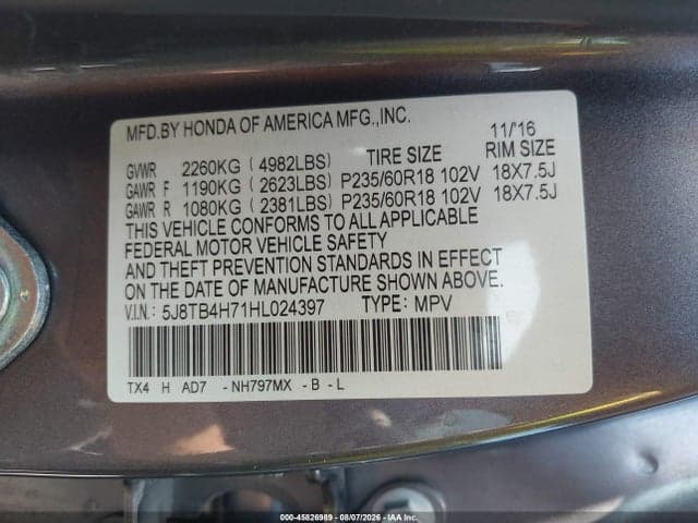 2017 ACURA RDX ADVANCE PACKAGE 9