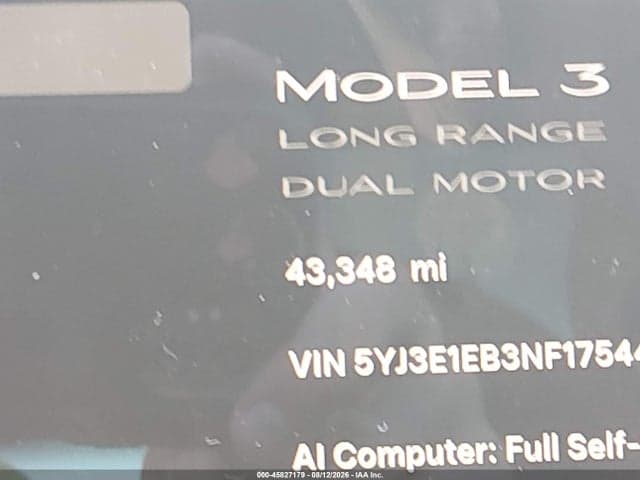 2022 TESLA MODEL 3 LONG RANGE DUAL MOTOR ALL-WHEEL DRIVE 15