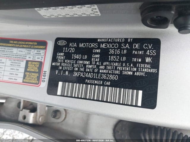 2020 KIA RIO LX 9
