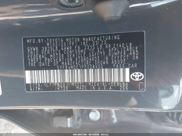 2023 TOYOTA COROLLA LE 9