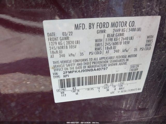 2022 FORD EDGE SEL 9