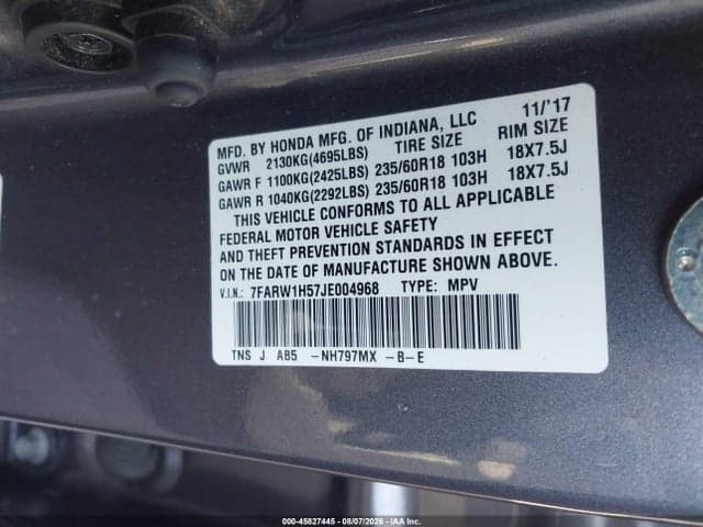 2018 HONDA CR-V EX 9