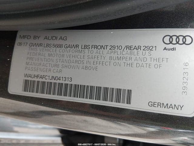 2018 AUDI S6 4.0T PREMIUM PLUS 9