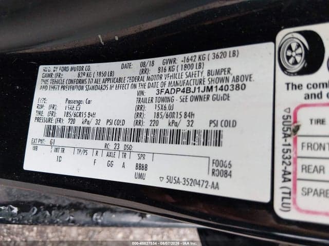 2018 FORD FIESTA SE 9
