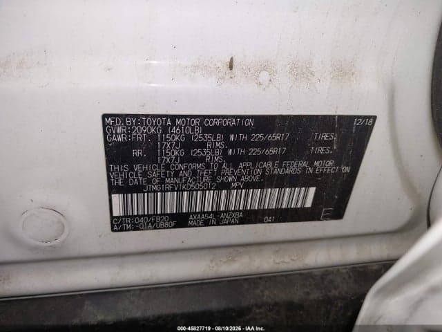 2019 TOYOTA RAV4 LE 9