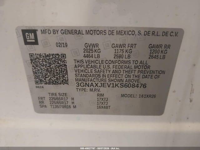 2019 CHEVROLET EQUINOX LT 9