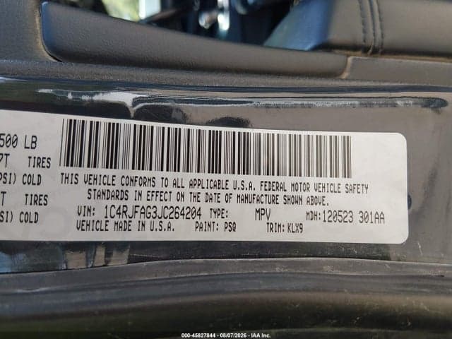 2018 JEEP GRAND CHEROKEE ALTITUDE 4X4 9