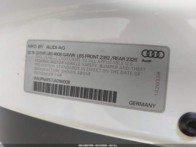 2018 AUDI A5 2.0T PREMIUM 9