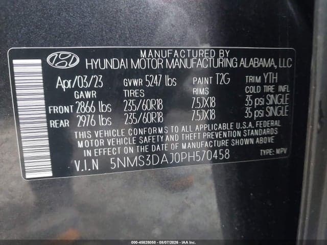 2023 HYUNDAI SANTA FE SEL 9