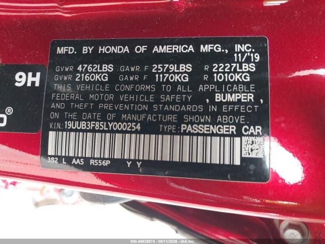 2020 ACURA TLX ADVANCE PACKAGE/PMC EDITION 9
