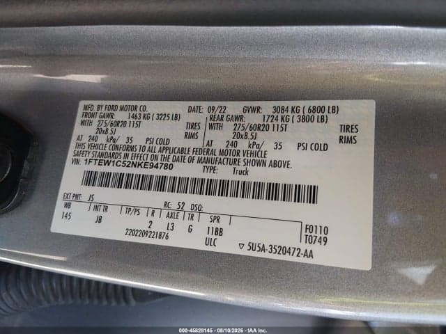 2022 FORD F-150 XL 9